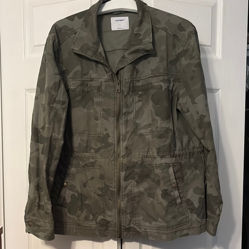 Old Navy Green Camouflage Jacket